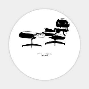 Eames Lounge and Ottoman Magnet